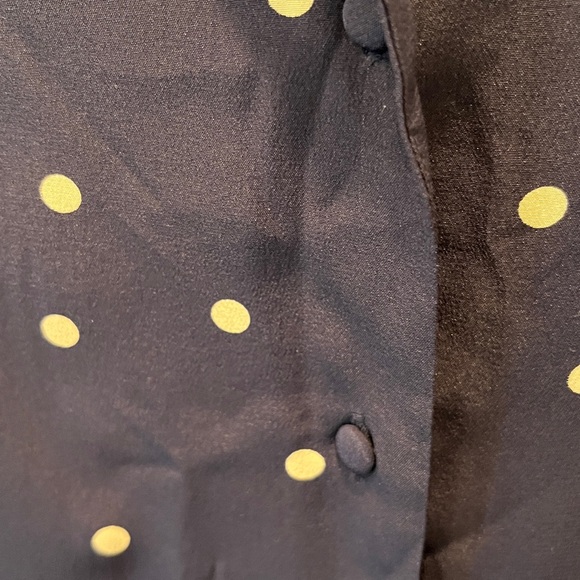 Polka Dot Navy Women's Silk Blouse by Sézane - Picture 3 of 6